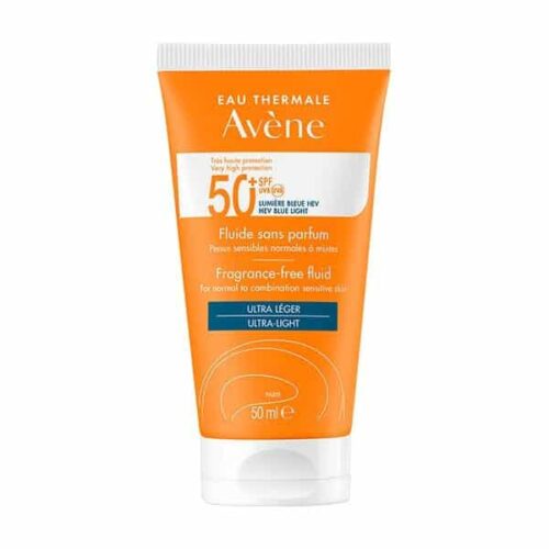 תחליב הגנה מהשמש +SPF50 לעור רגיל עד מעורב ללא בישום AVENE