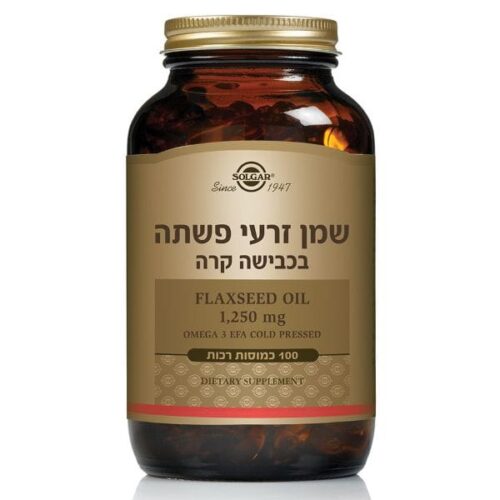 שמן זרעי פשתן בכבישה קרה  סולגאר SOLGAR