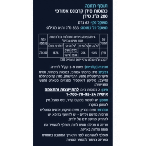 Alternative view of pH Gastrilex - סידן קרבונט אמורפי בשחרור מושהה  אמורפיקל
