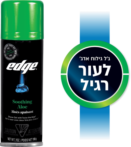 אדג' ג'ל גילוח מועשר באלוורה לעור רגיל