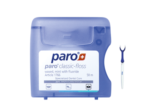 חוט דנטלי מנטה רחב עם שעווה 1766 Classic Floss פארו