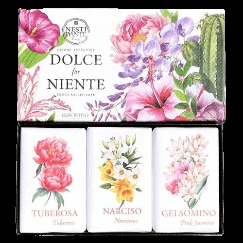 Nesti Dante מארז סבונים Dolce far Niente טוברוזה, יסמין ורוד ונרקיס