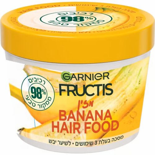 FRUCTIS BANANA HAIR FOOD מסכה לשיער יבש עם 3 שימושים