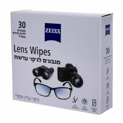 מגבונים לניקוי עדשות משקפיים, מסכים, וסמארטפונים
