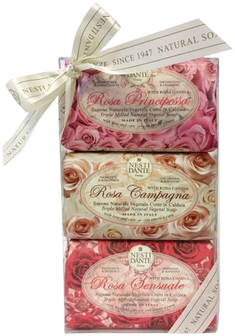 Nesti Dante סבון מוצק Romantica פרחי ורד ואדמונית